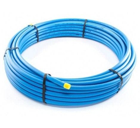 20mm MDPE Blue Water Pipe - 50 mtr Coil