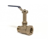 Ball Valve - 1&#733; Female swivel x 1&#733; male flat face extended lever ball valve